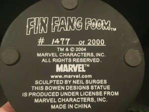 FIN FANG FOOM Bowen Designs Marvel Mini-Bust, 2004, #1477/2000