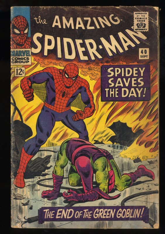 Amazing Spider-Man #40 GD+ 2.5 Classic Romita Green Goblin Cover!