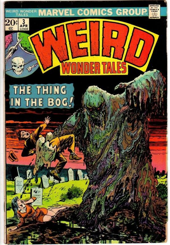 WEIRD WONDER TALES 3 VG April 1974 Golden monster reps 