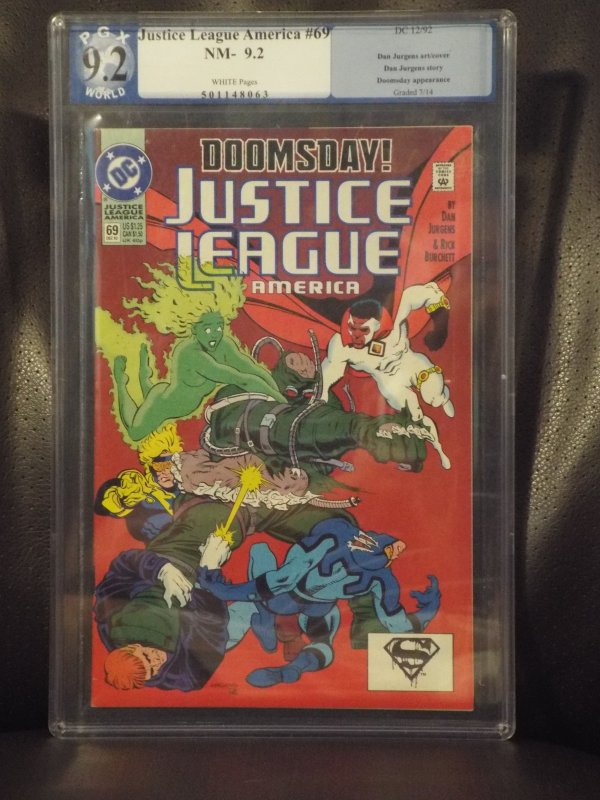 Justice League America #69  - PGX 9.2 - Doomsday Part 2