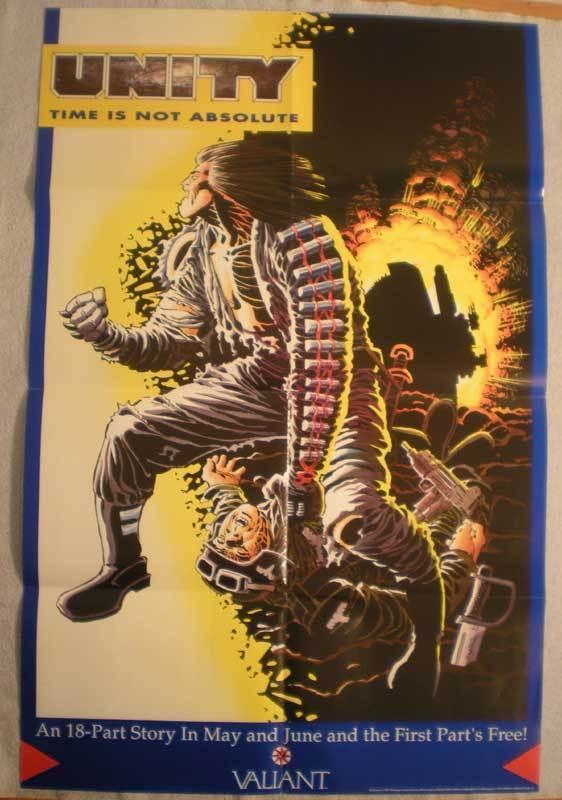 UNITY Promo poster, Frank Miller, Shadow Man, 22x34, 1991, Unused, more in store