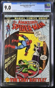 AMAZING SPIDER-MAN #115 CGC 9.0 DOCTOR OCTOPUS HAMMERHEAD MARK JEWELERS INSERT