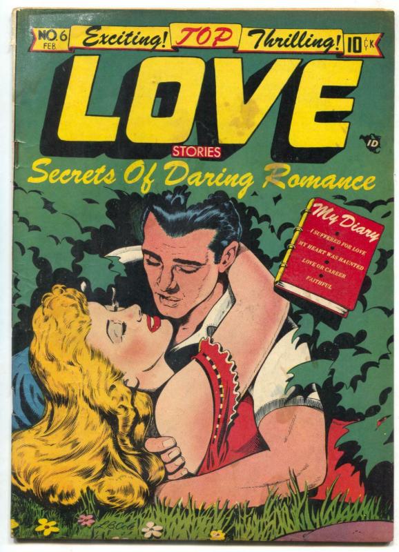 Top Love Stories #6 1952- Rare Romance comic- LB COLE COVER