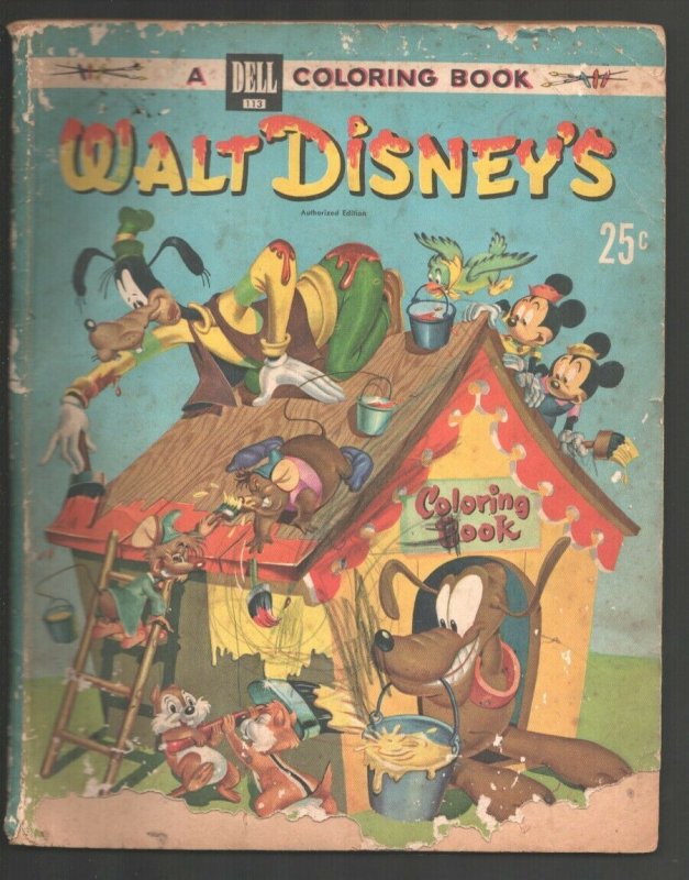 Walt Disney's Coloring Book #113 1954-Dell-Mickey-Donald-Dumbo