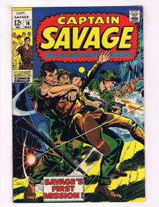 Capt Savage & His Leatherneck Raiders #14 VG/FN Marvel Comic Book May DE37 TW7