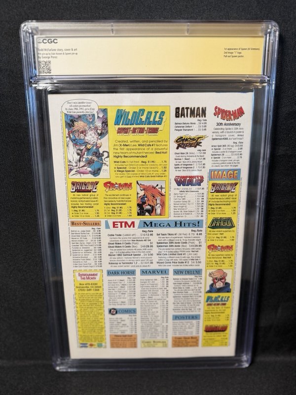 Spawn #1 (1992) CGC SS 9.6 Newsstand WP - Signed By Todd McFarlane - First Issue