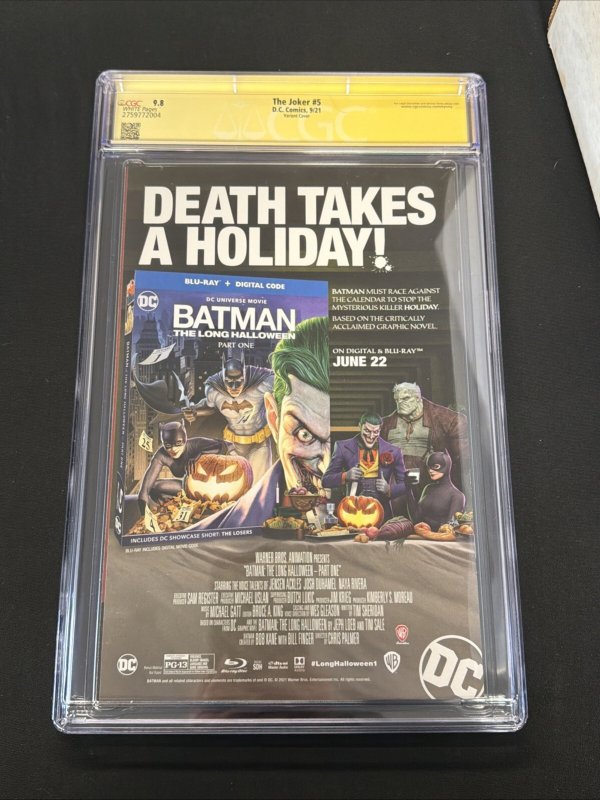 Joker #5 CGC 9.8 Gold Signed Sweeney Boo