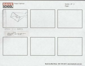 2004 LEGO BATMAN Storyboard Art by Mark Simon VF 8.0 Loudspeaker Scene16-3