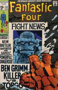 Fantastic Four (Vol. 1) #92 VG ; Marvel | low grade comic Stan Lee - Jack Kirby 