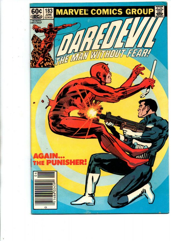 Daredevil #183 newsstand - Punisher - Frank Miller - 1982 - (-Very Fine)