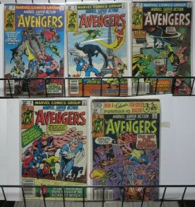 Marvel Super Action Starring the Avengers (Marvel 1981) Lot #30, 32, 35, 36, 37