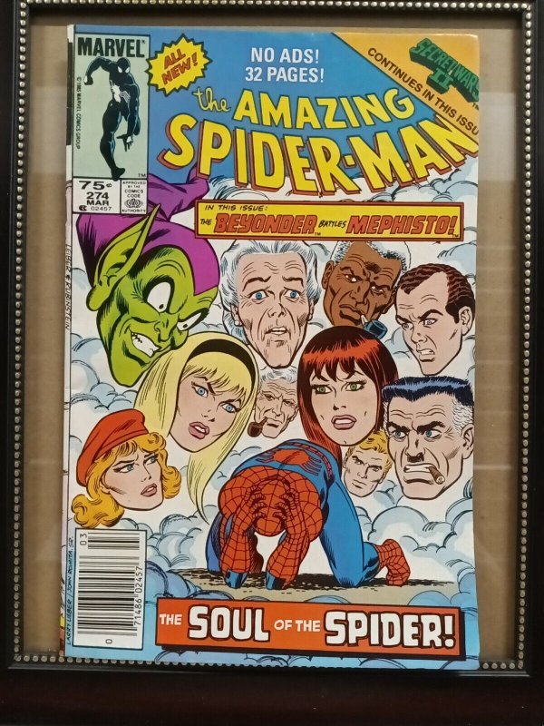 The Amazing Spider-Man #274, Beyonder, Mephisto, Marvel Spiderman Comic. P04