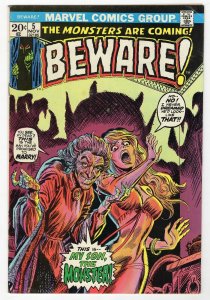 Beware #5 VINTAGE 1973 Marvel Comics GGA