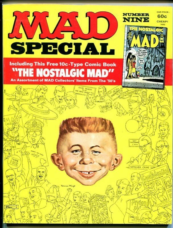 MAD SPECIAL #9-INCLUDES BONUS NOSTALGIC MAD #1 COMIC-MINGO-SEVERIN-1973-vf 