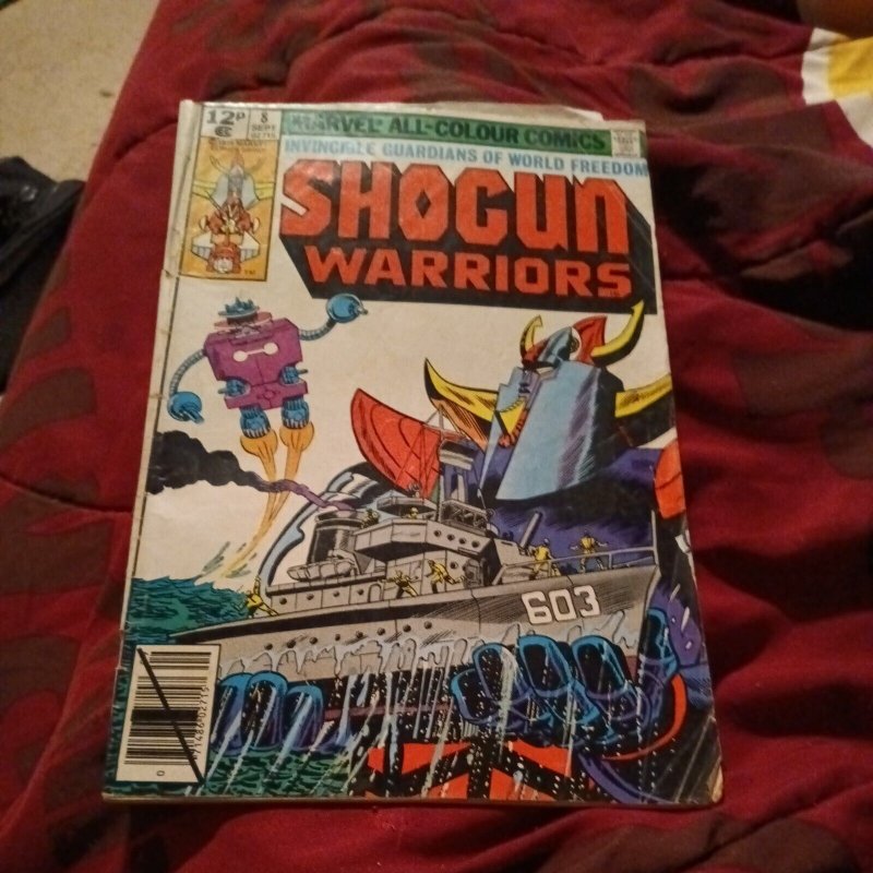 Shogun Warriors Marvel Comics (1979) #8 UK Price Variant Cover Bronze Age Anime