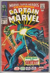 Marvel Super-Heroes #13 (Mar-68) VG+ Affordable-Grade Captain Marvel