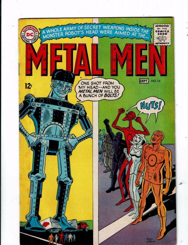 Lot Of 3 Metal Men DC Comic Books # 15 VG/FN 16 VG 20 VG Silver Age Series J148