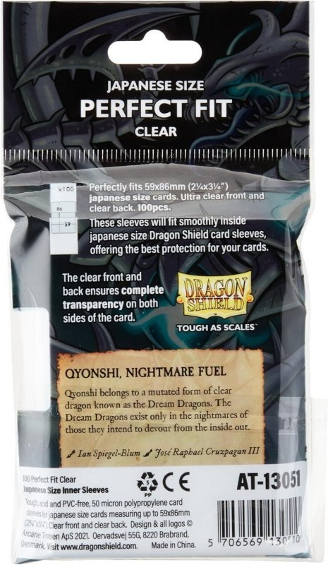 Dragon Shield Perfect-Fit Inner Sleeves japanese Size