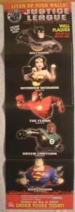 JUSTICE LEAGUE WALL PLAQUES Promo poster, 2003, Unused, more in our store