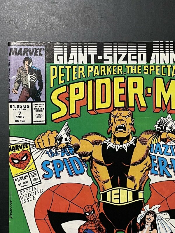 Peter Parker, The Spectacular Spider-Man Annual #7 1st Series (1987 Marvel) Puma 