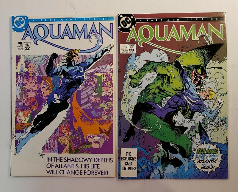 AQUAMAN #1-4 COMPLETE SET DC COMICS 1986 VF/NM