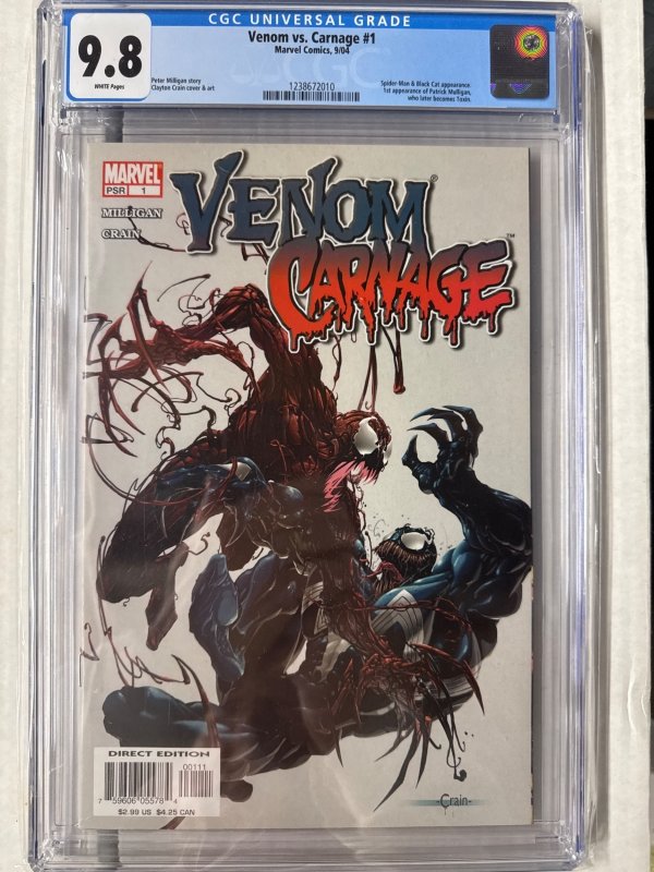 Venom vs. Carnage #1 (2004) CGC 9.8 Highest Grade