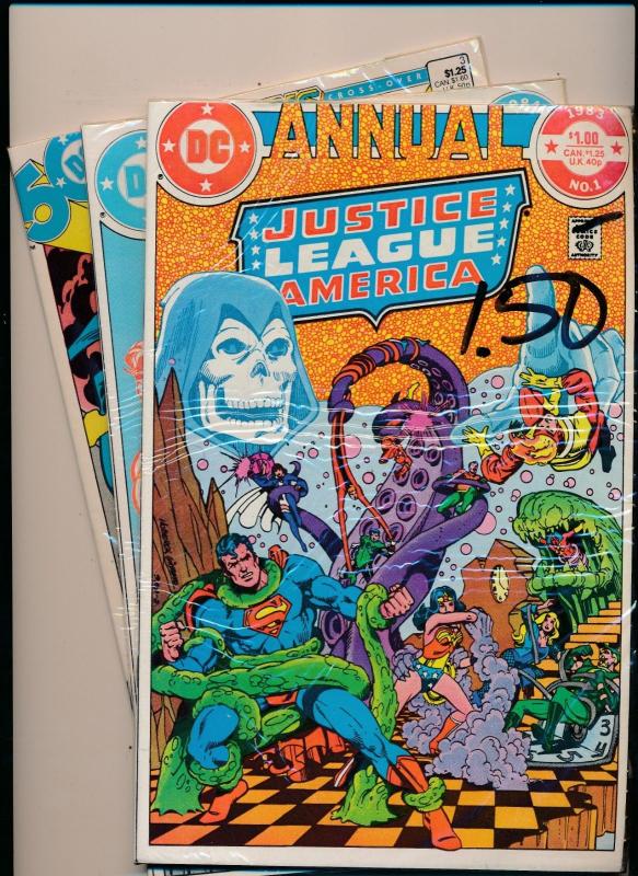 DC LOT OF 3-JUSTICE LEAGUE OF AMERICA ANNUAL 1983 #1, 1984 #2, 1985 #3 (PF152) 