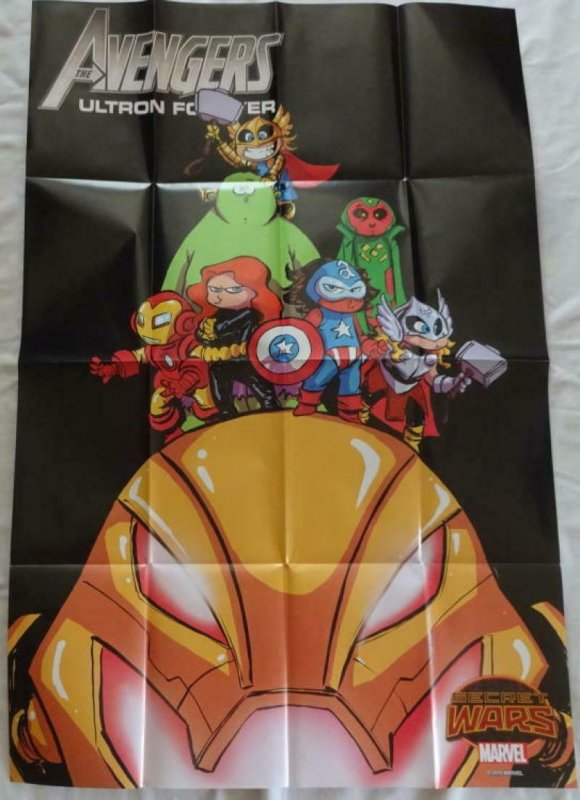 AVENGERS SECRET WARS  Promo Poster, 24 x 36, 2015, MARVEL, Unused 202