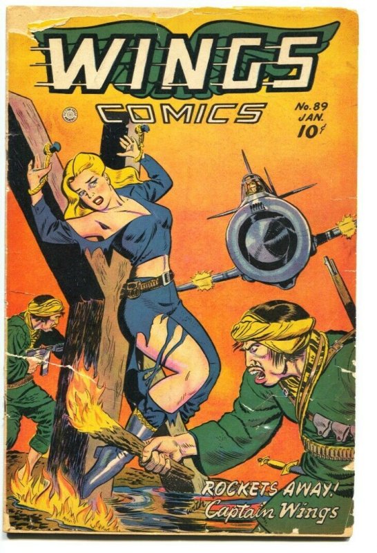 WINGS #89-PHANTOM FALCON-GHOST SQUADRON-GOOD GIRL ART-GGA-1948-FR