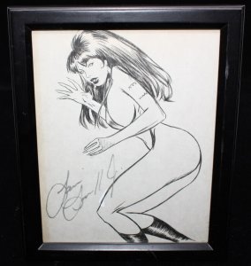 Vampirella Framed Art by Louis Small Jr. - Signed