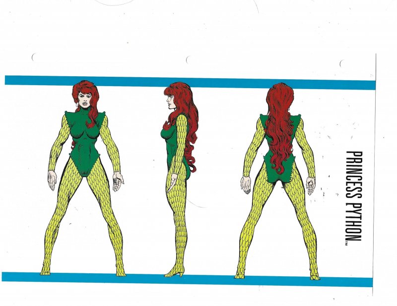 Official Handbook of the Marvel Universe Sheet- Princess Python