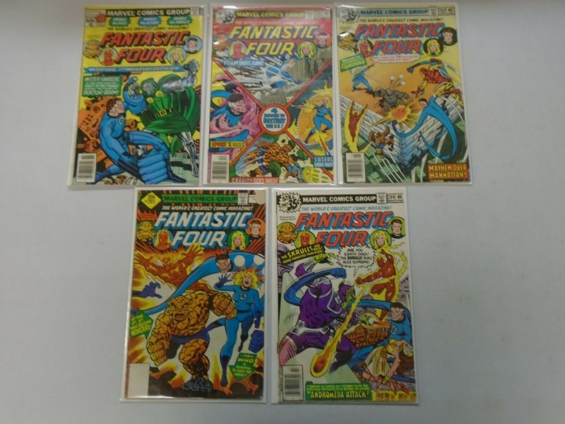 Fantastic Four lot 17 different 35c covers from #188-204 avg 4.0 VG (1977-79)