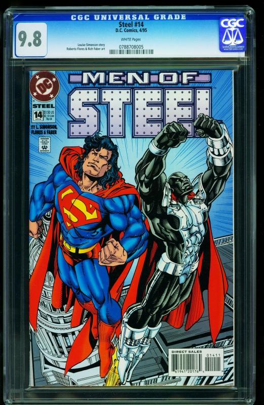 Steel #14 1994-DC Comics Superman- CGC Graded 9.8 White Pages 0788708005