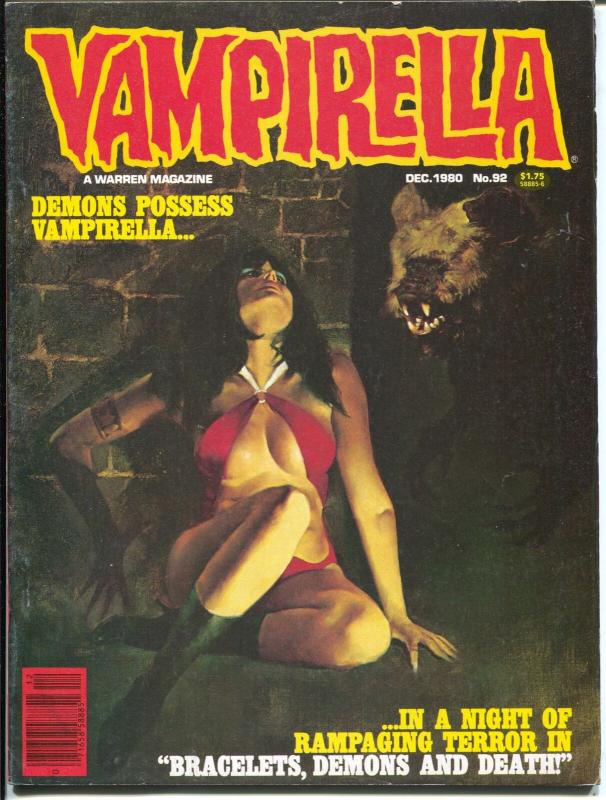 Vampirella #92 1980-Warren-Horror cover-Vampi is possessed-VF