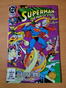 Superman The Man of Steel #15 Direct Market Edition ~ NEAR MINT NM ~ 1992 DC