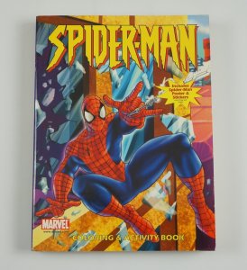 Spider-Man Coloring & Activity Book with Poster & Stickers - Marvel - UNUSED 