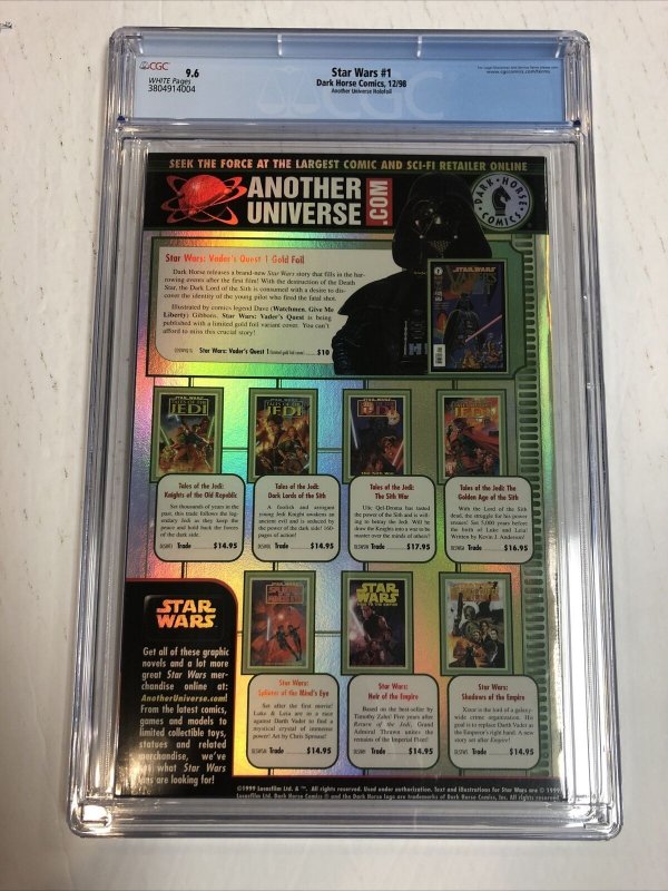 Star Wars (1998) # 1 (CGC 9.6 WP) Another Universe Holofoil