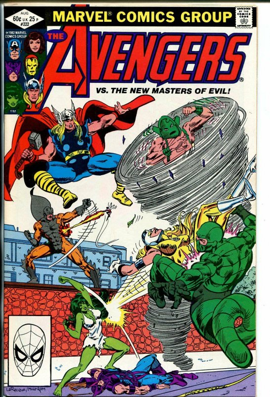 Avengers #222 1982 Hand Painted  Colorguide Page 12-fight scene-VG