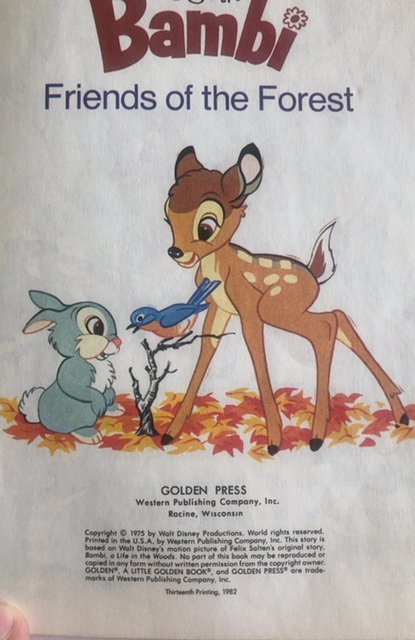 Walt  Disney’s Bambi – friends of the forest 1975, unmarked