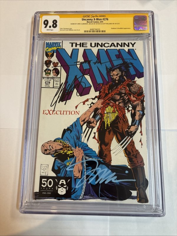 Uncanny X-Men (1991) # 276 (CGC 9.8 SS) Signed Jim Lee Scott Williams Claremont