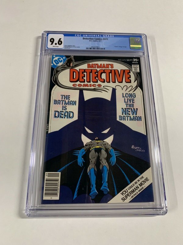 Detective Comics 472 Cgc 9.6 White Pages Batman Dc Comics 2052518013