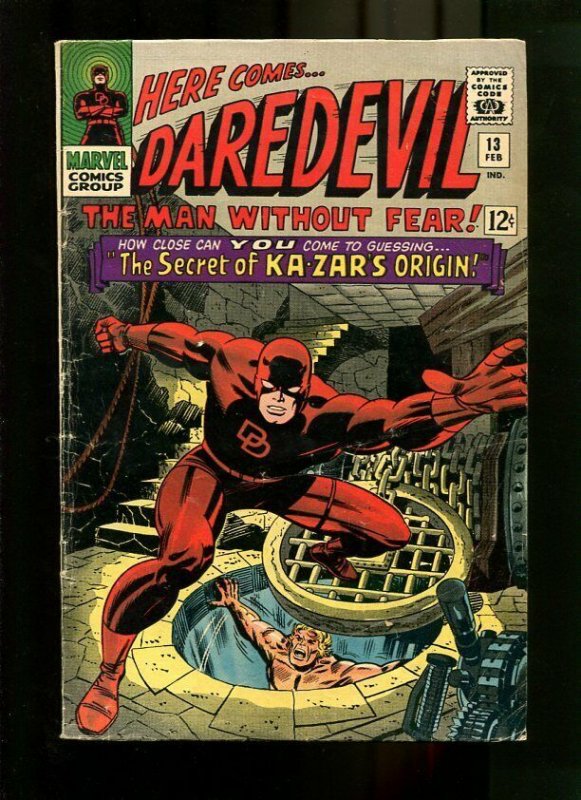 DARE DEVIL 13-1965-THE SECRET OF KA-SAR'S ORIGIN VG