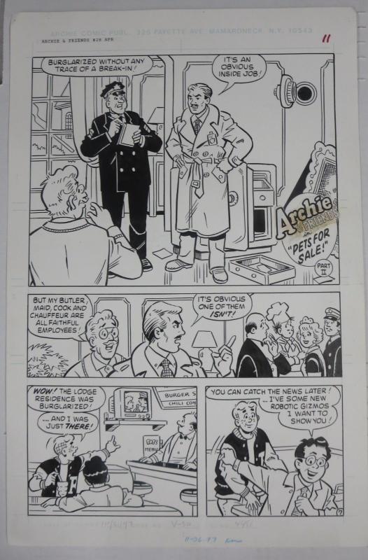 STAN GOLDBERG ORIGINAL ART! Archie & Friends #28,Pets for Sale 11 page story!