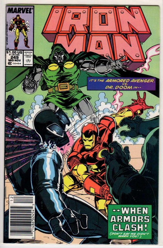 Iron Man #249 Newsstand Edition (1989) 5.0 VG/FN