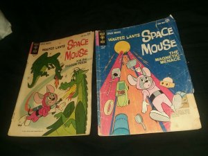 Walter Lantz's Space Mouse 3 & 4 Gold Key Silver Age Comics Lot Run Set cartoon