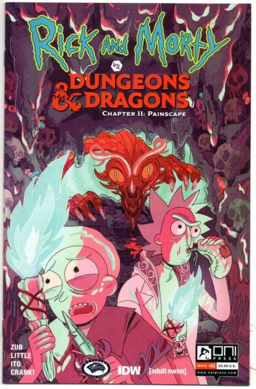 RICK and MORTY DUNGEONS & DRAGONS #2 B, 1st, VF/NM, Grandpa, Oni Press,  2019