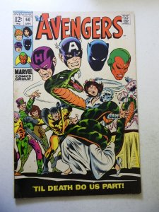 The Avengers #60 (1969) VG+ Condition small moisture stains