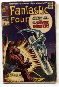 FANTASTIC FOUR #55 G comic book 1966-KEY ISSUE-SILVER SURFER KIRBY