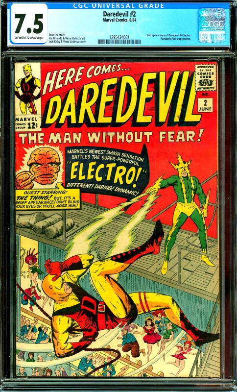 Daredevil #2 CGC Graded 7.5 2nd Appearance of Daredevil & Electro