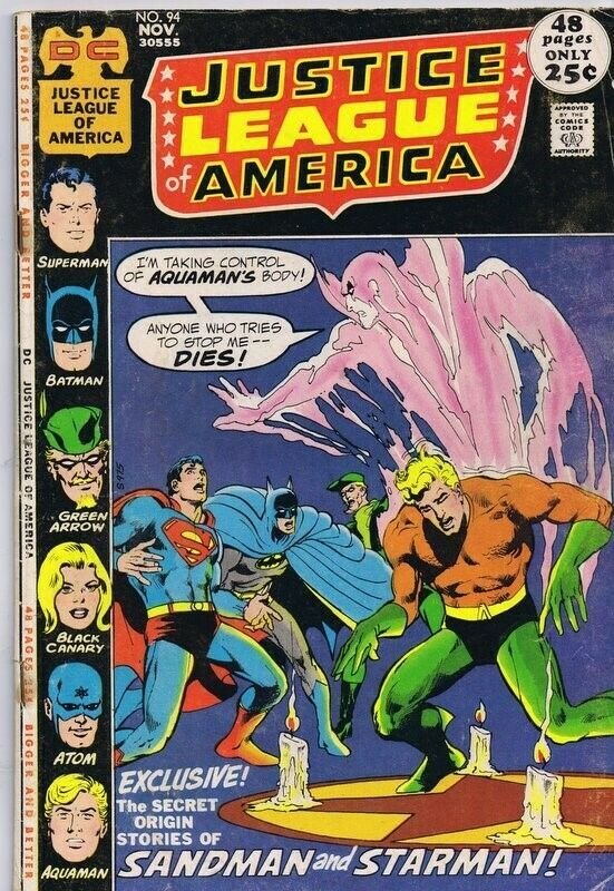 Justice League of America #94 ORIGINAL Vintage 1971 DC Comics 1st Merlyn